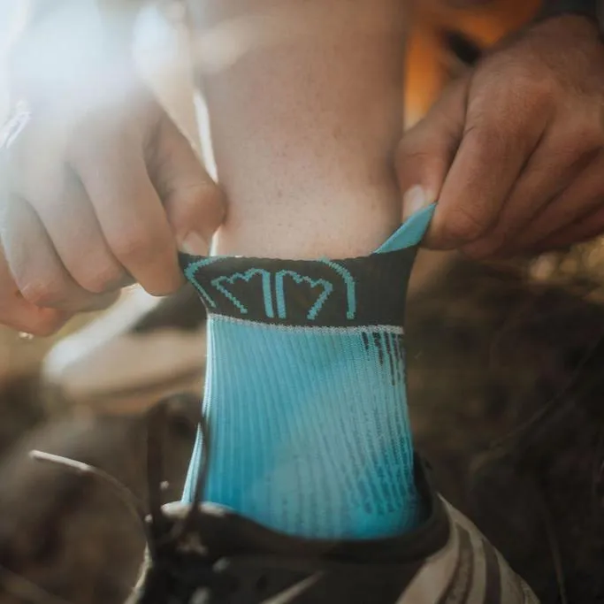 My FIT Run Ultra chaussettes running noir turquoise stabilisantes
