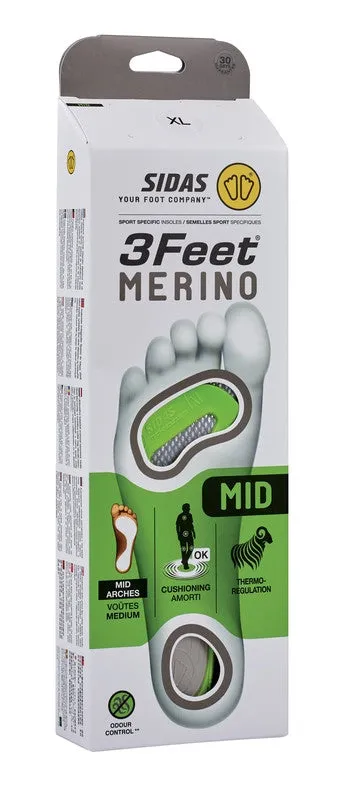 My FIT 3Feet Merino Mid semelles ski laine mérinos