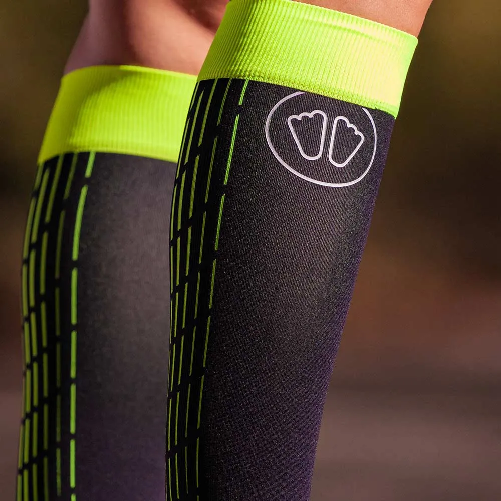 My FIT Ultralight Run Calf manchons jaune compression