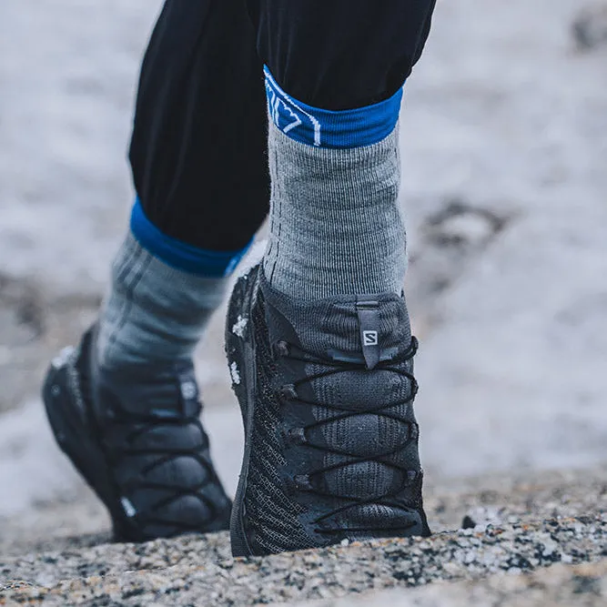 My FIT Winter Run chaussettes running gris/bleu mérinos