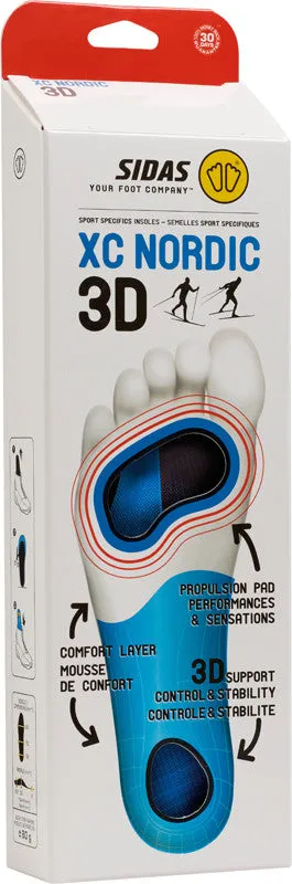 Sidas XC 3D Nordic semelles ski de fond propulsion