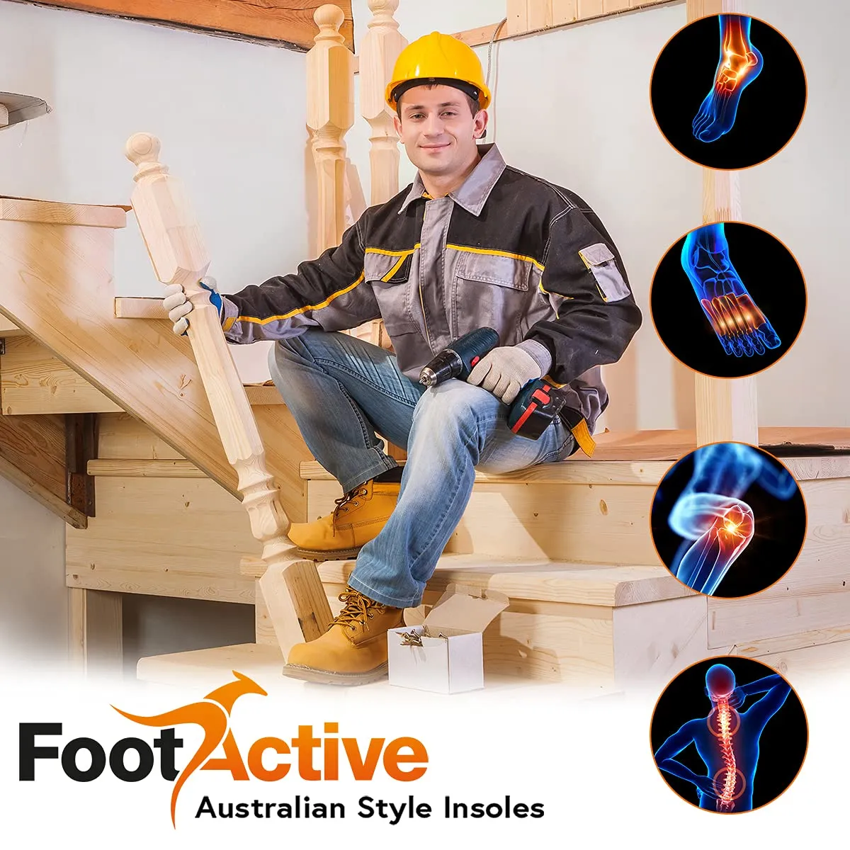 FootActive Workmate semelles travail 47-48 gel