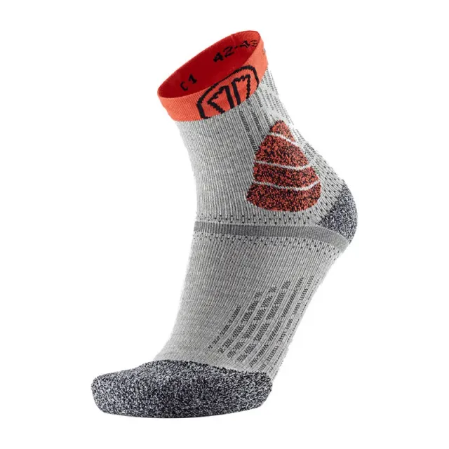 My FIT Winter Trail Protect chaussettes trail blanc-orange mérinos