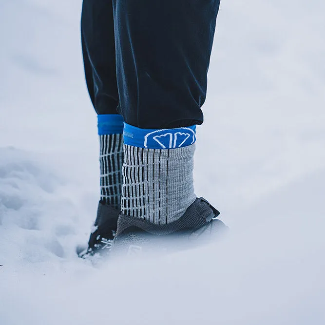 My FIT Winter Run chaussettes running gris/bleu mérinos