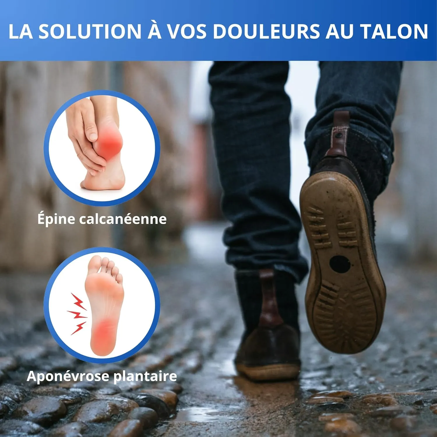 RheelaxX talonnette talon fasciite plantaire fine lavable