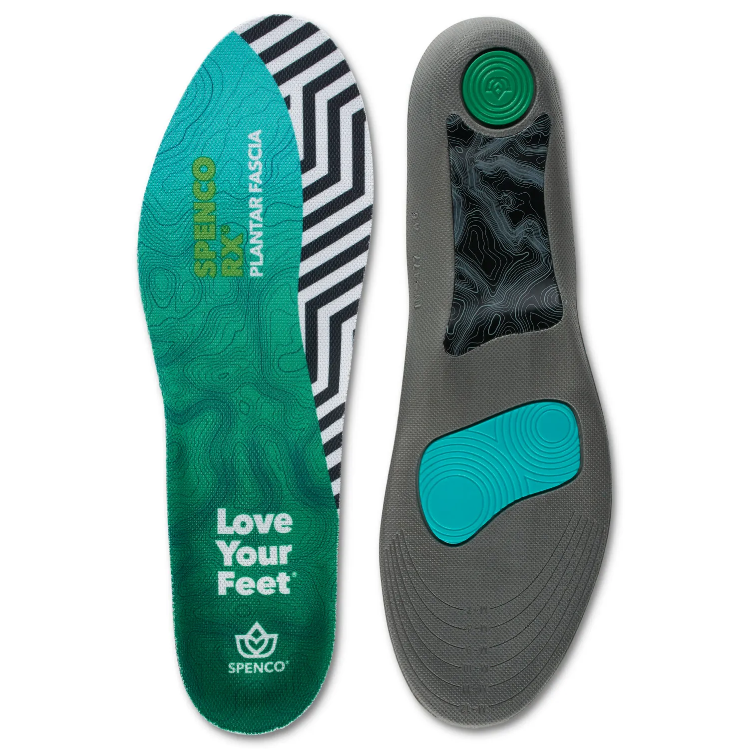 Spenco RX Plantar Fascia semelles longueur complète soutien voûte