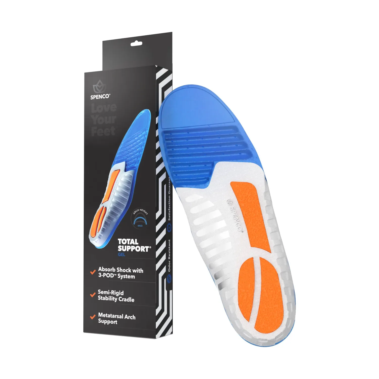 Spenco Total Support Gel semelles fines gel pronation