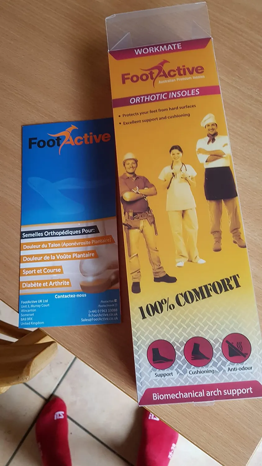 FootActive Workmate semelles travail 39/41 amorti talon