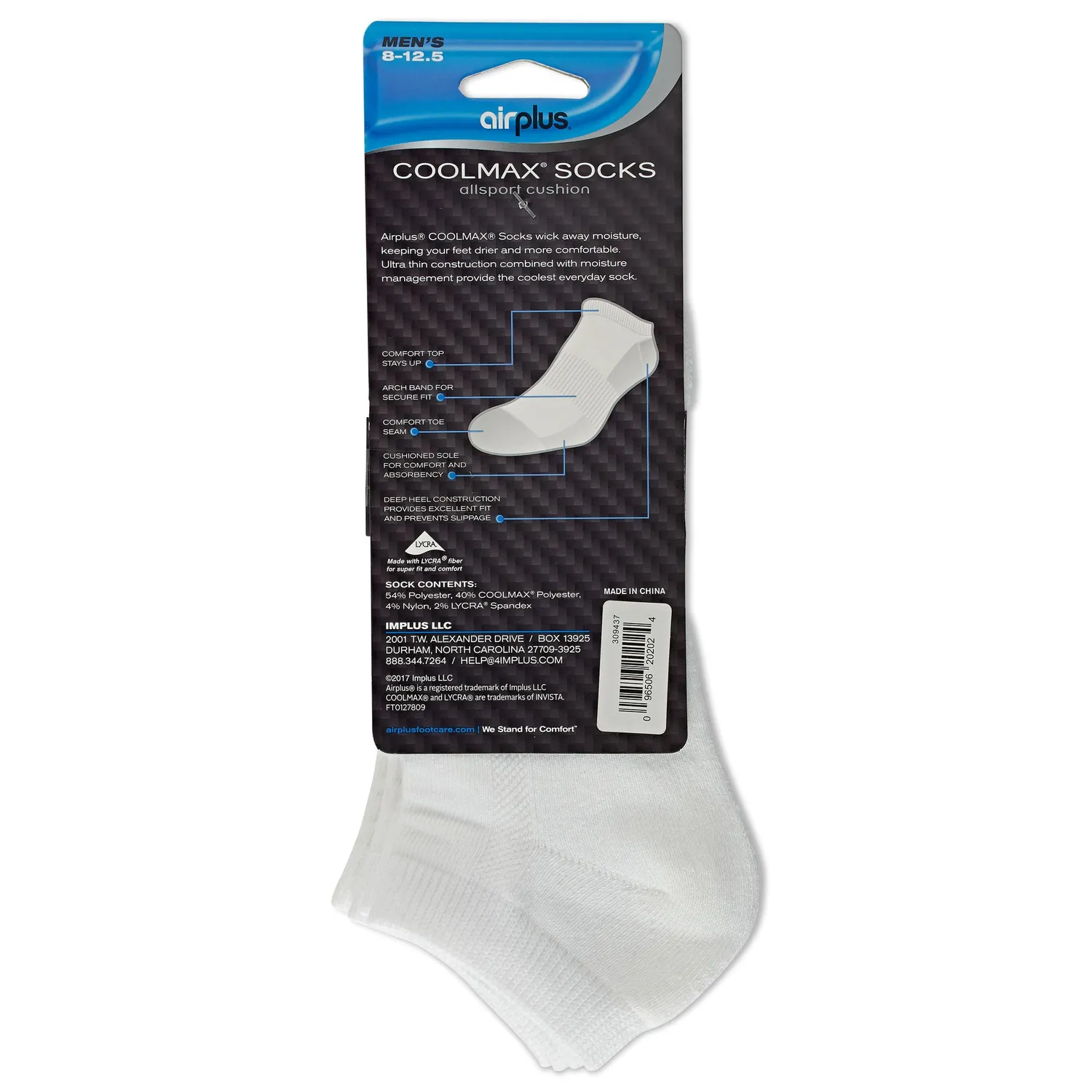 Airplus Coolmax Allsport chaussettes fines lot 3 noir