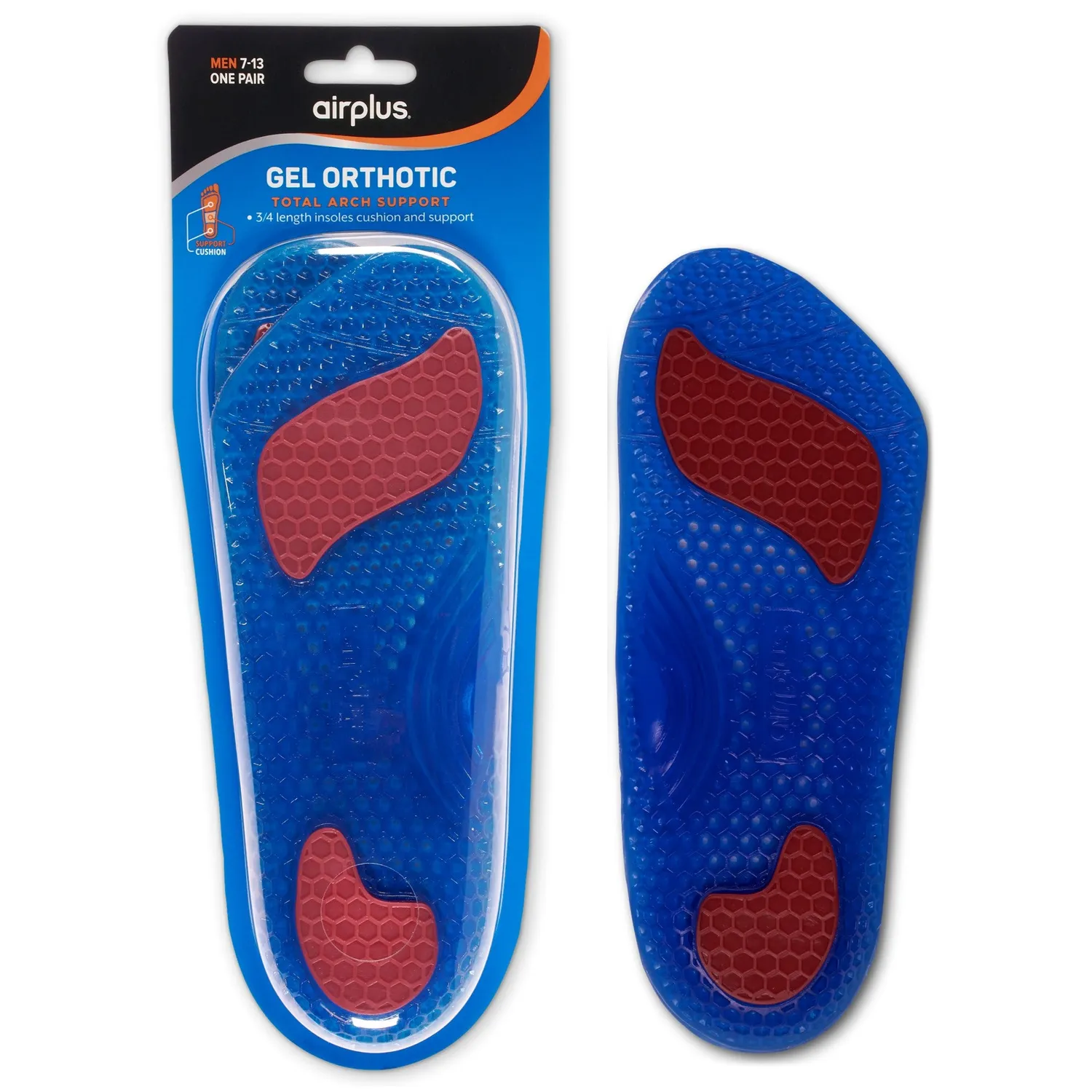 Airplus Gel Comfort semelles gel 3/4 amorti talon