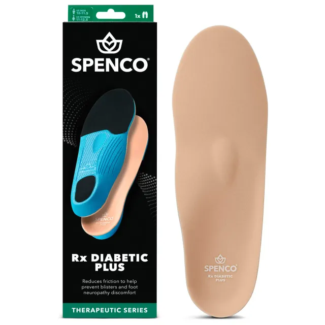 Spenco RX Diabetic Plus semelles pieds sensibles pression