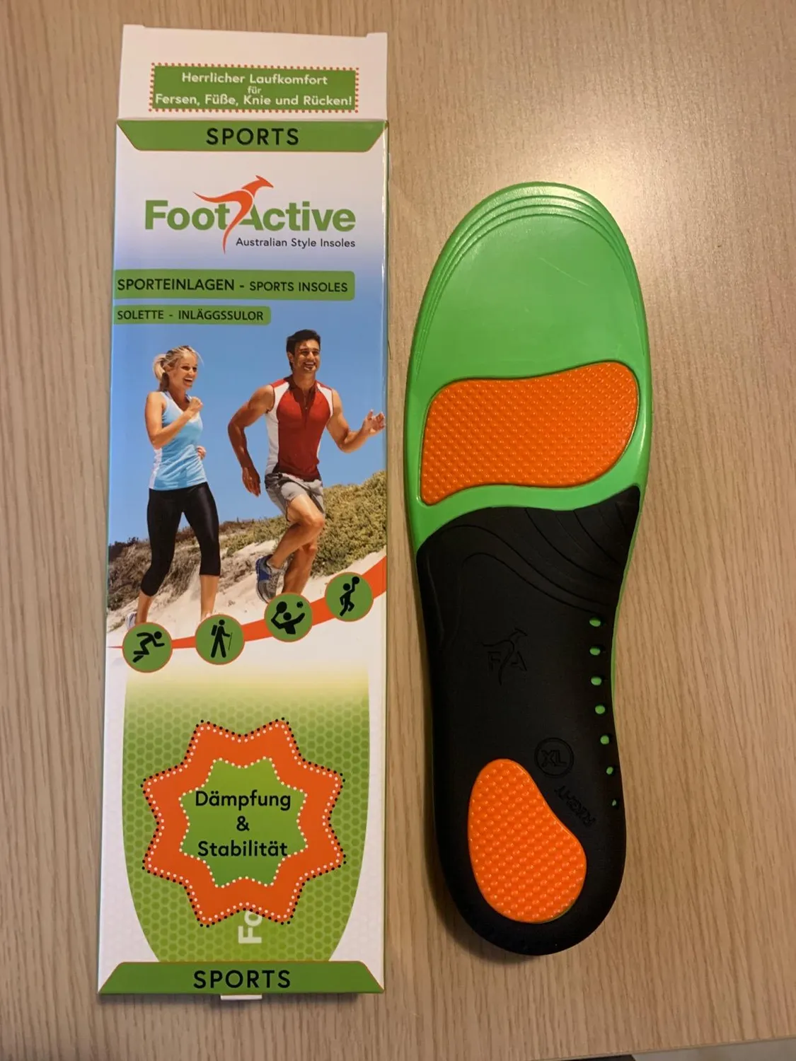 FootActive Sport semelles sport bleu 43/45 anti-pronation