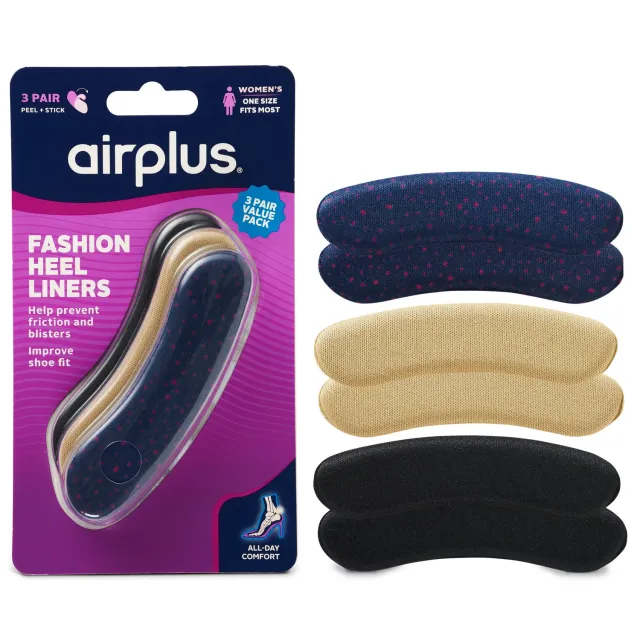 Airplus Fashion Heel Liners protège-talon lot de 3 mousse