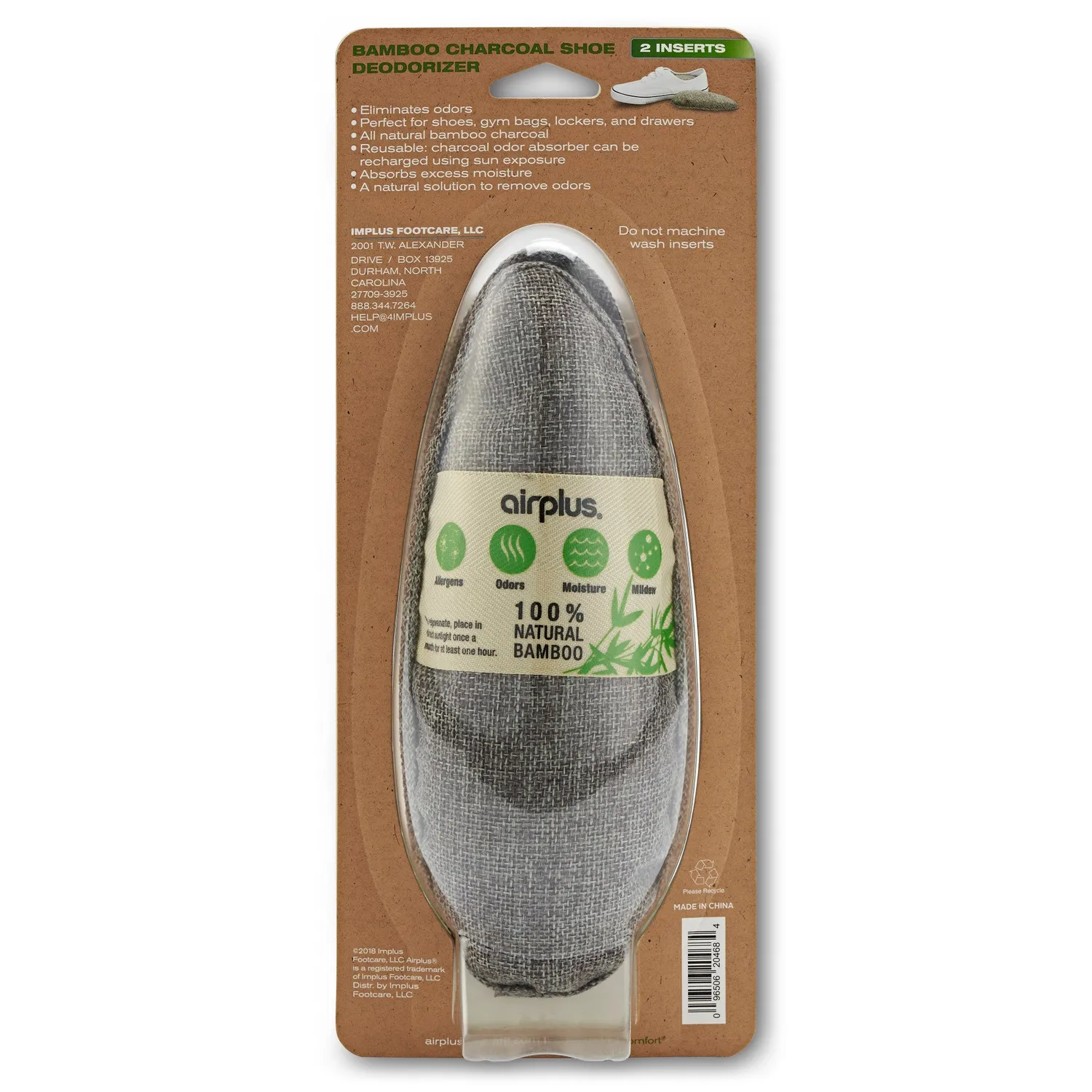 Airplus Bamboo Charcoal désodorisant chaussure charbon