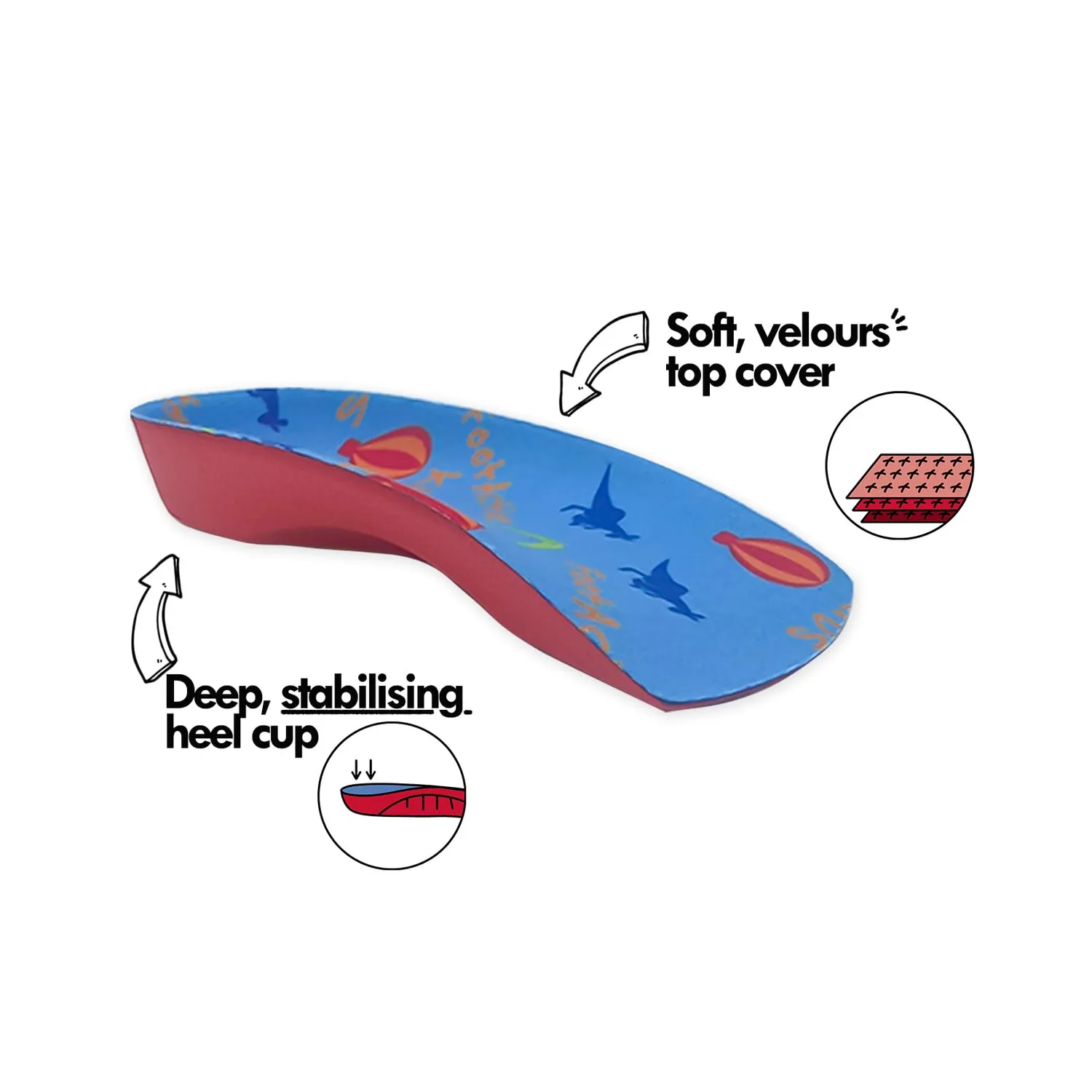 FootActive Kids 3/4 semelle enfant voûte plantaire