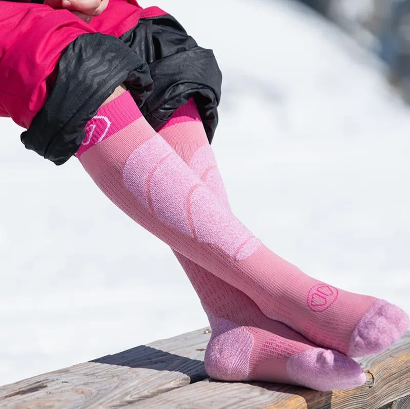 My FIT Ski Merino Junior chaussettes ski rose violet mérinos