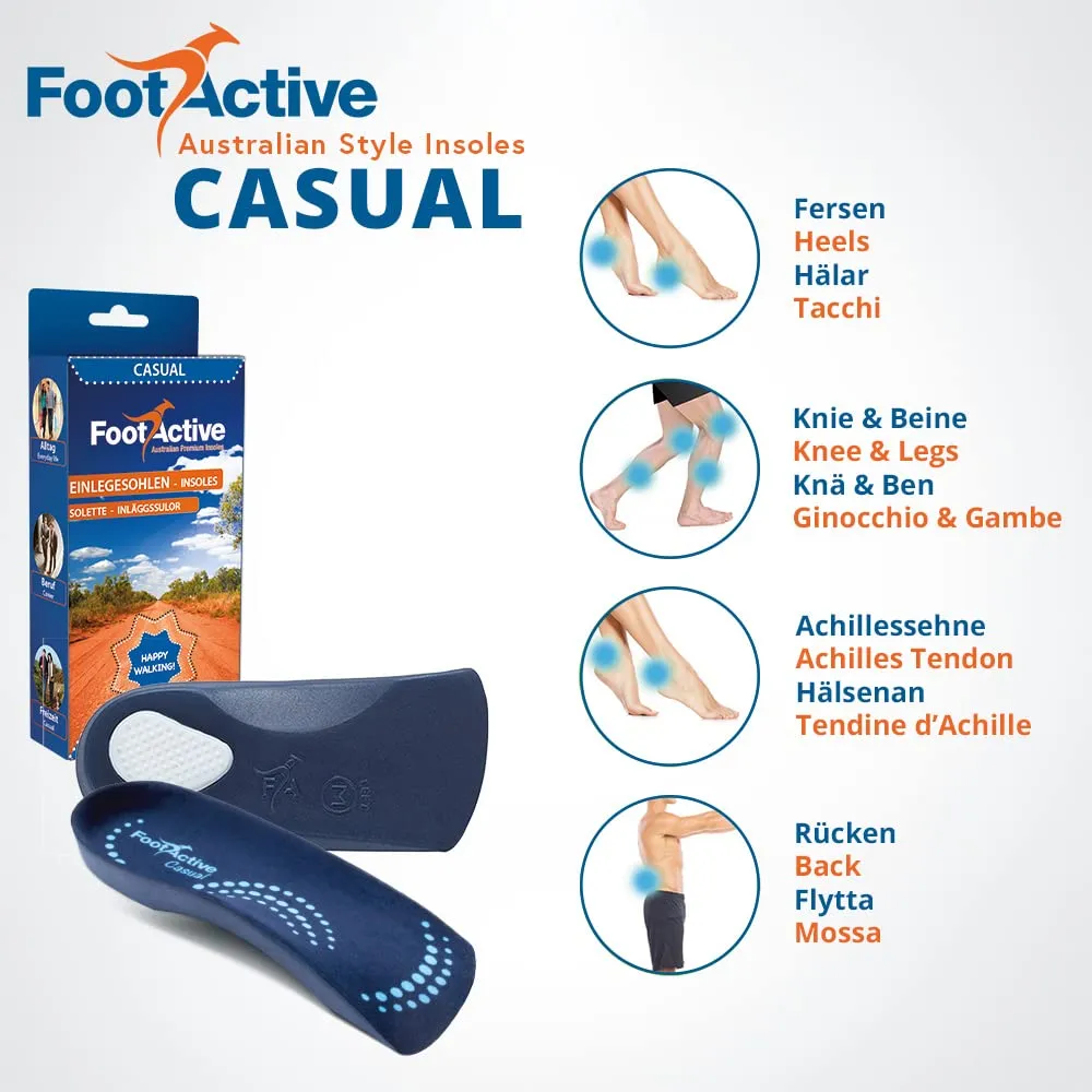 FootActive Casual Blue semelle 3/4 39-41 talon