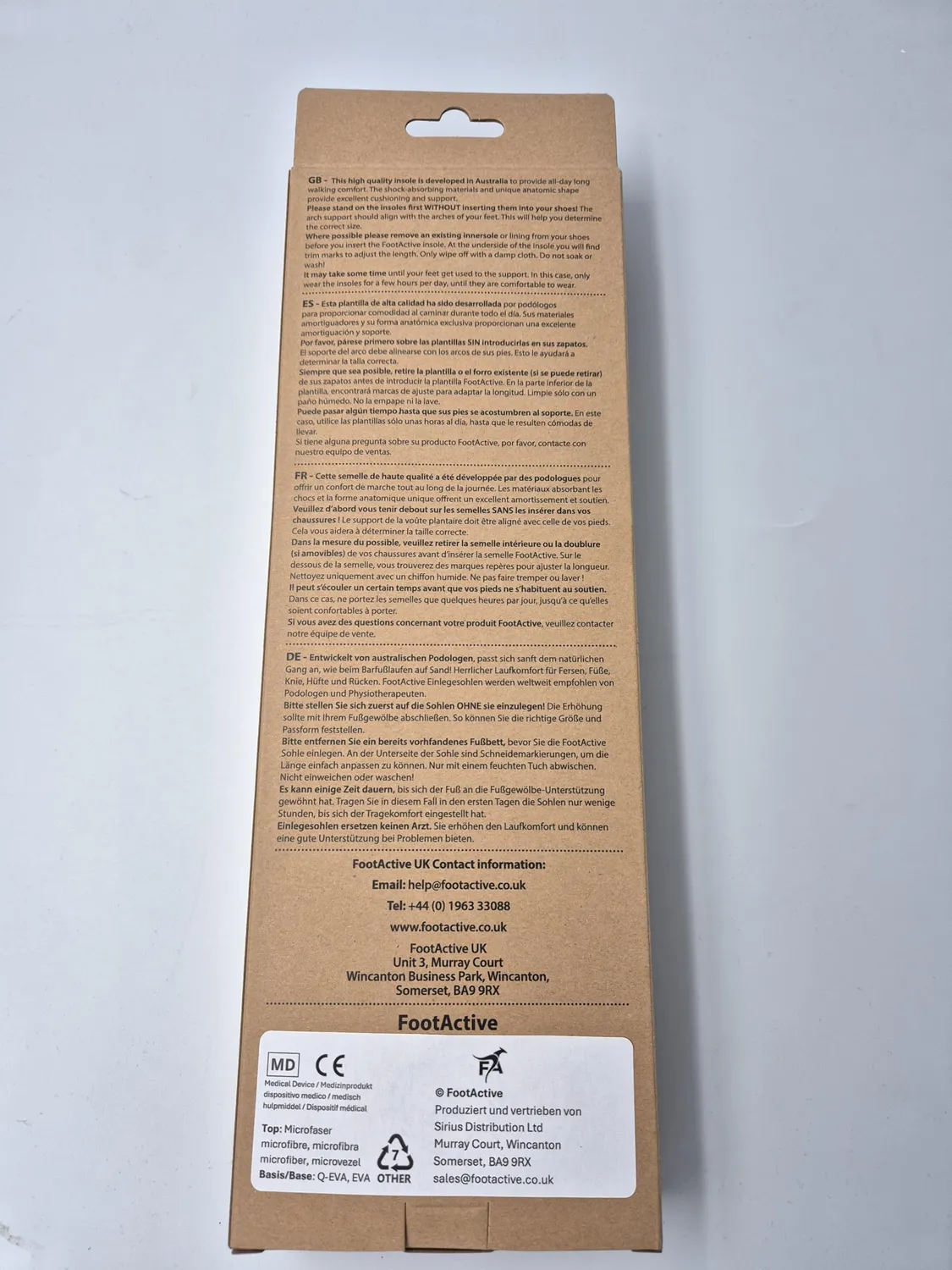 FootActive Sensi semelles pieds sensibles mousse souple anti-frottement