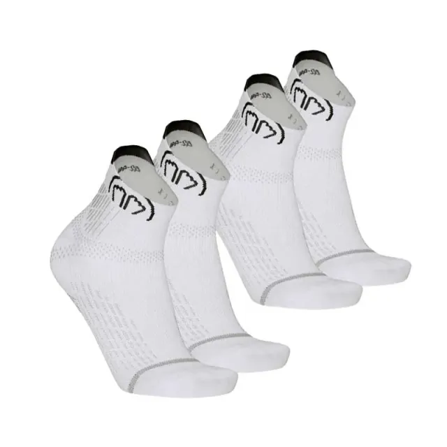 My FIT Run Anatomic Ankle chaussettes running blanches 2 paires fines