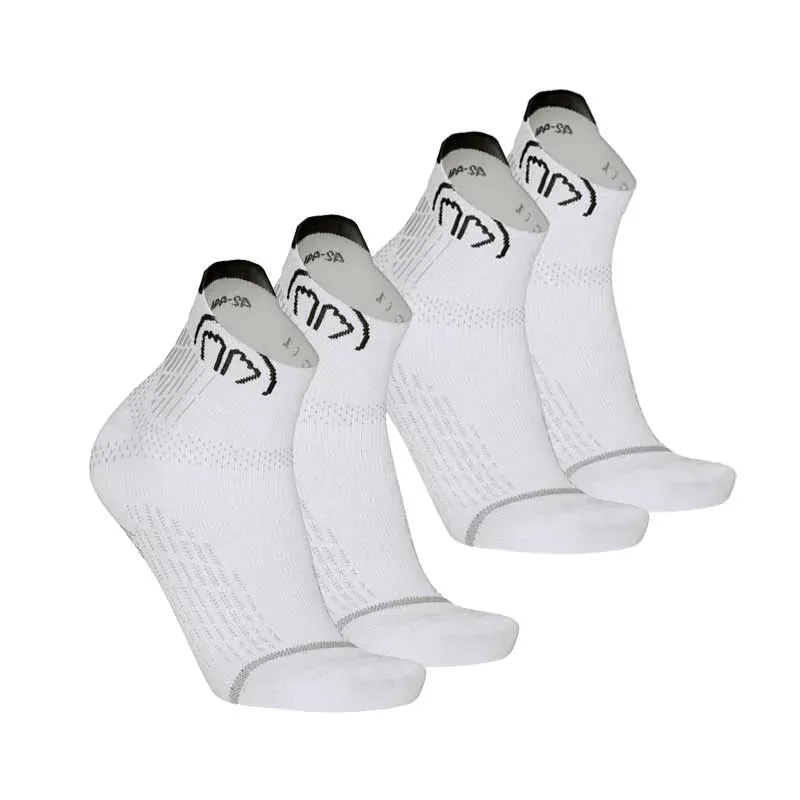 My FIT Run Anatomic Ankle chaussettes running blanches 2 paires fines