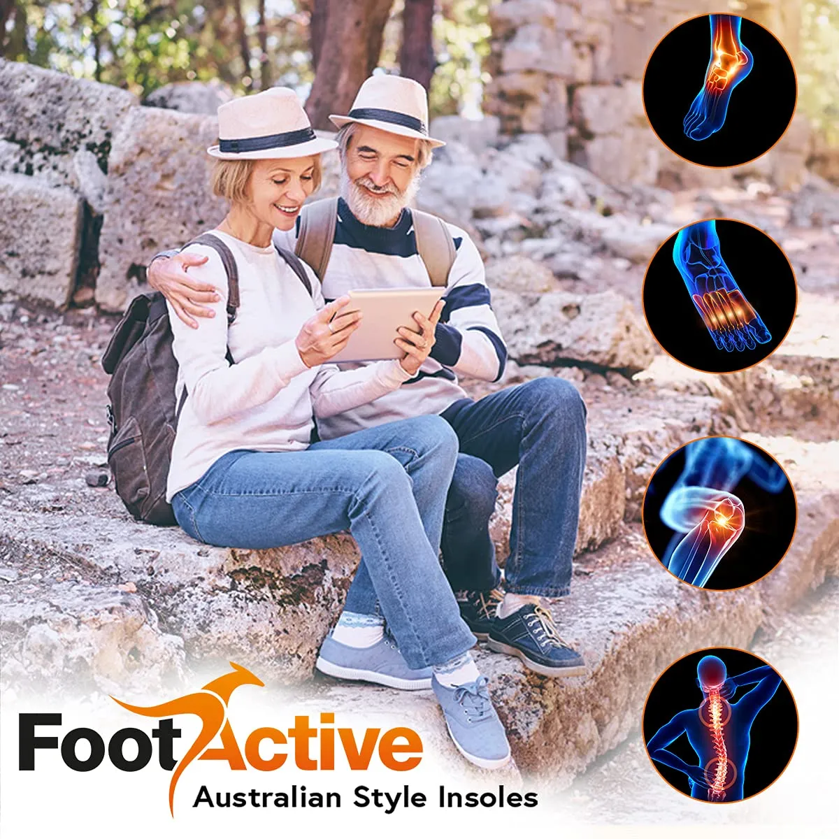 FootActive Footlogics Confort semelles bleues S 38-40 soutien quotidien
