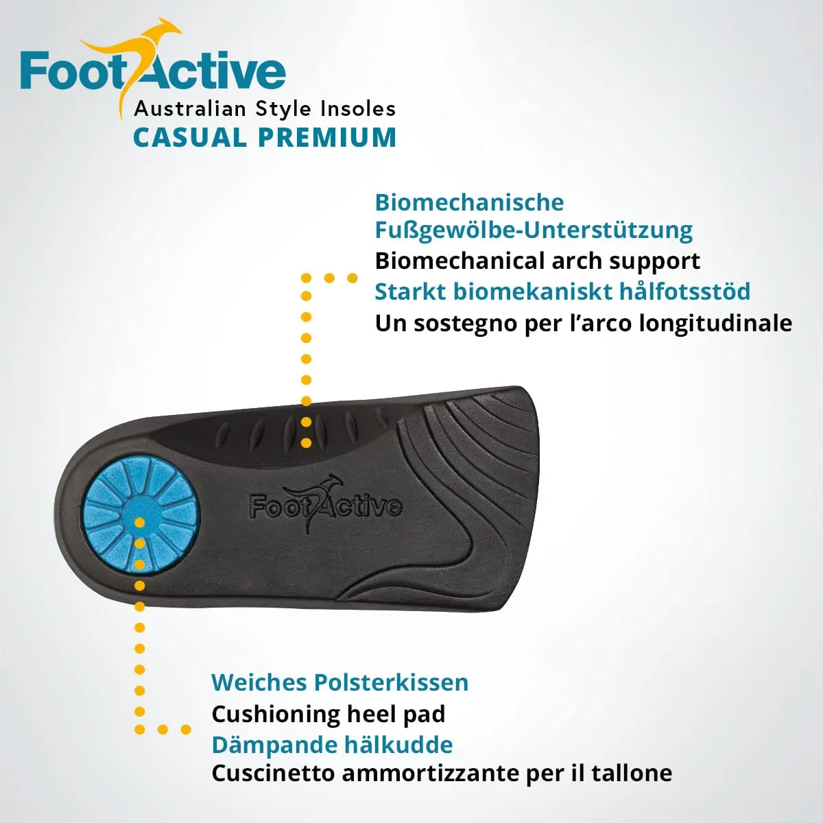 FootActive Casual Premium semelle 3/4 44-45 voûte plantaire