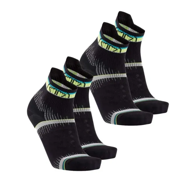 My FIT Run Ultra Race chaussettes running noir jaune lot 2