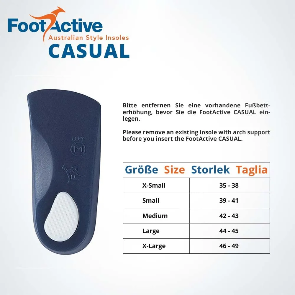 FootActive Casual Blue semelle 3/4 39-41 talon