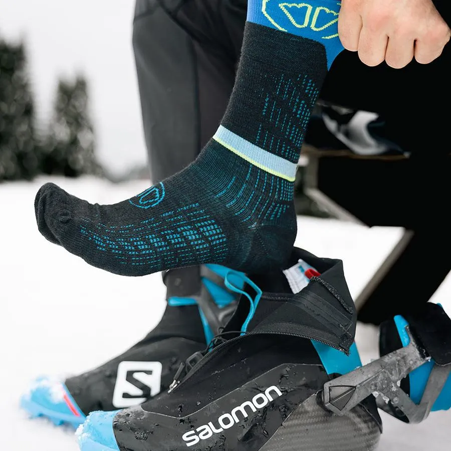 My FIT Ski Nordic Performance chaussettes ski noir/bleu chaud
