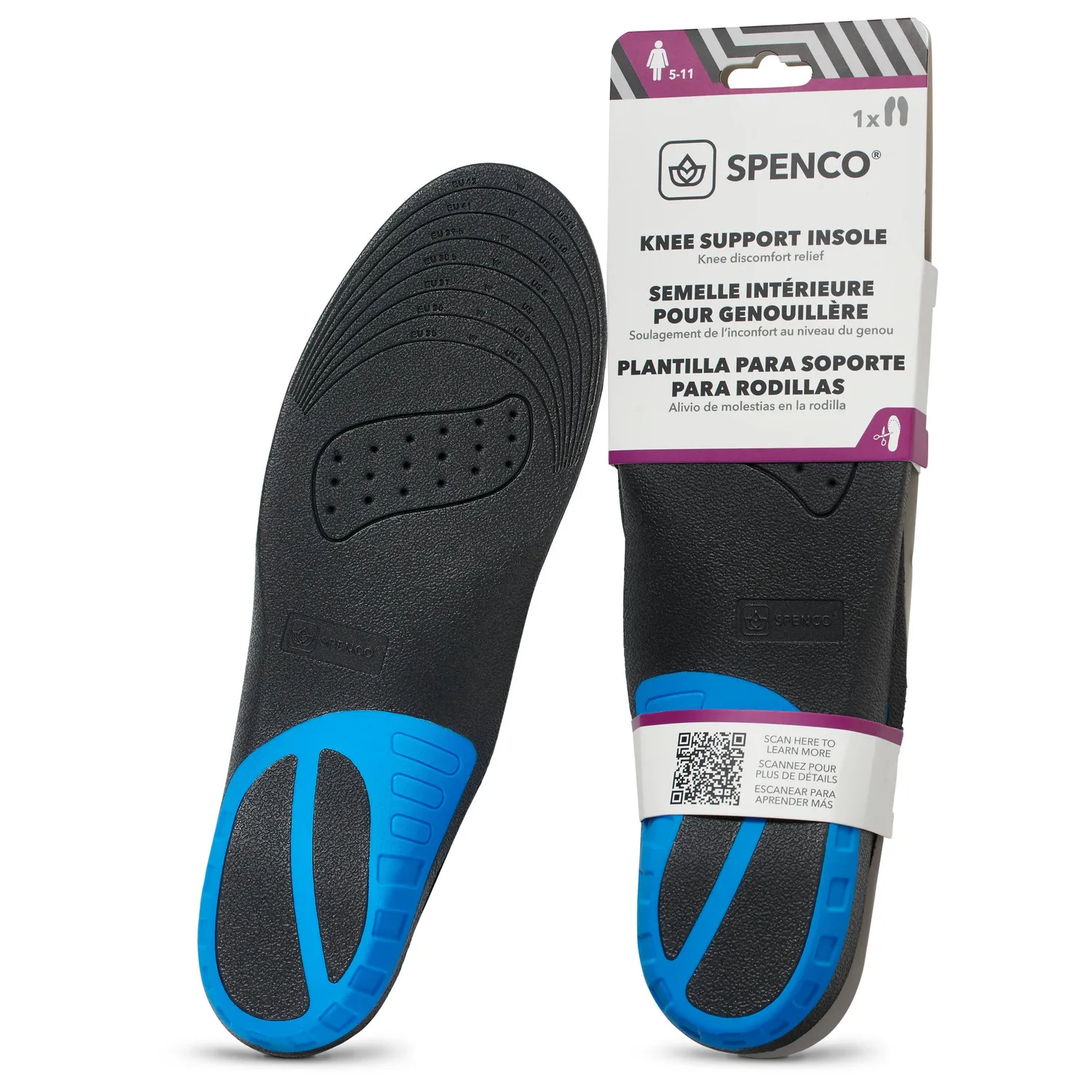 Spenco Knee Support semelles genou stabilité