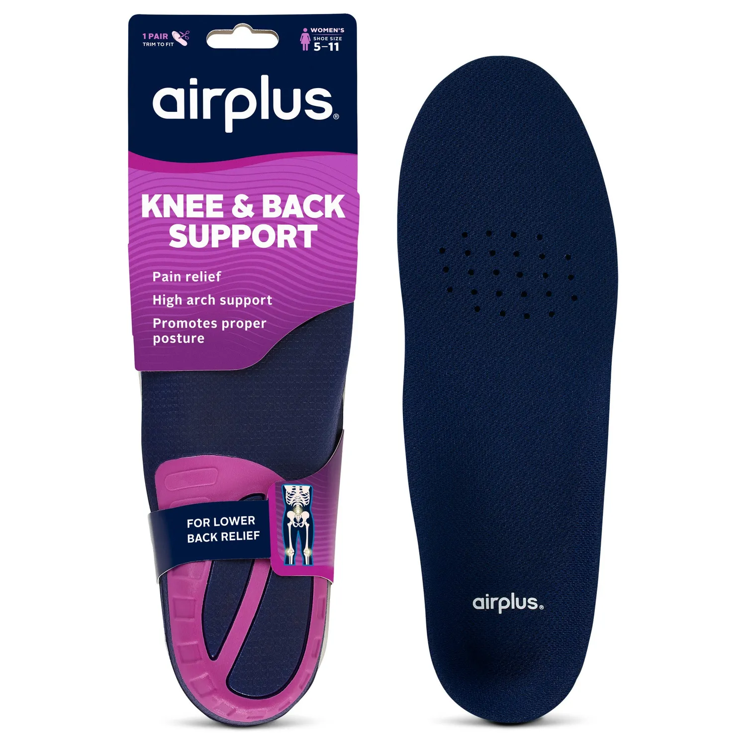 Airplus Knee & Back Support semelles à découper soutien voûte