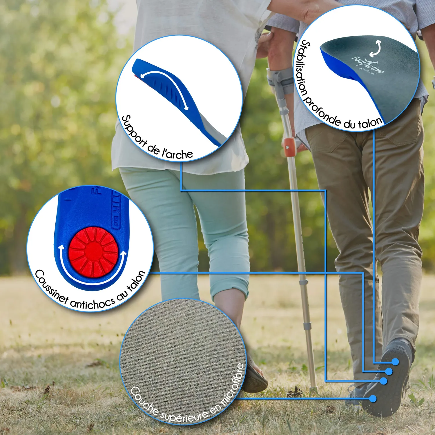 FootActive Medical semelles orthopédiques 44/45 voûte plantaire
