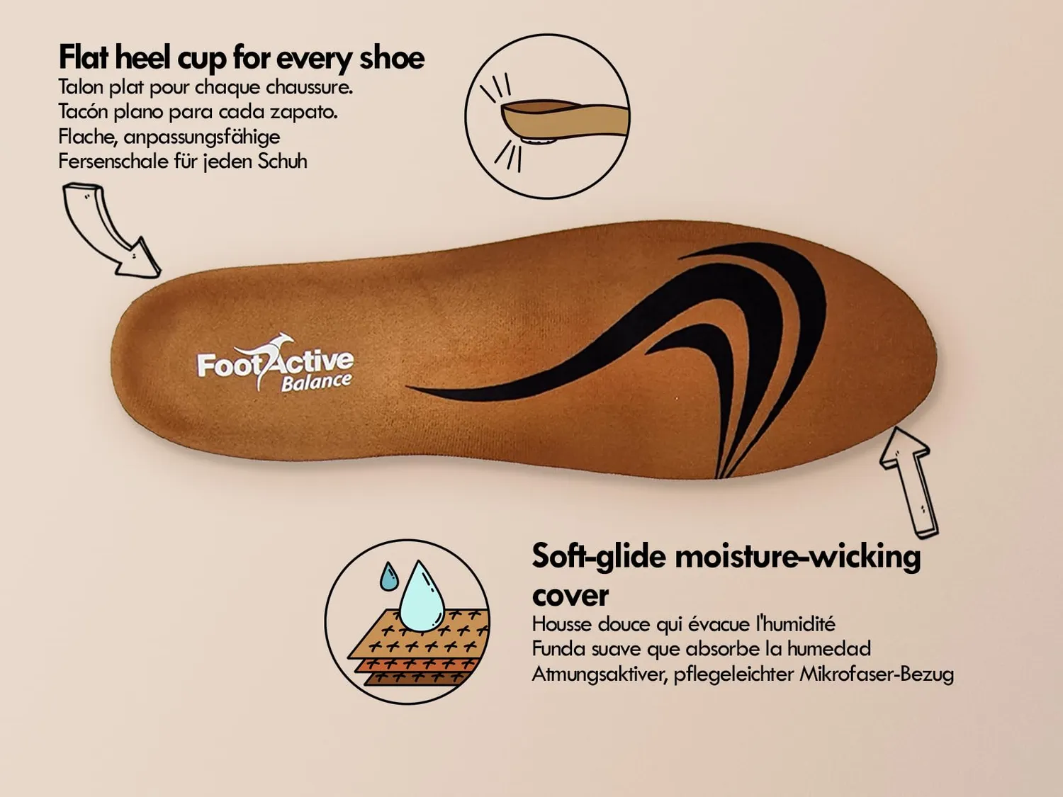 FootActive Balance M semelle fine chaussures étroites