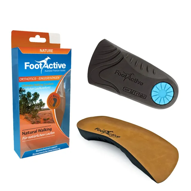 FootActive Nature orthèse plantaire 3/4 cuir confort