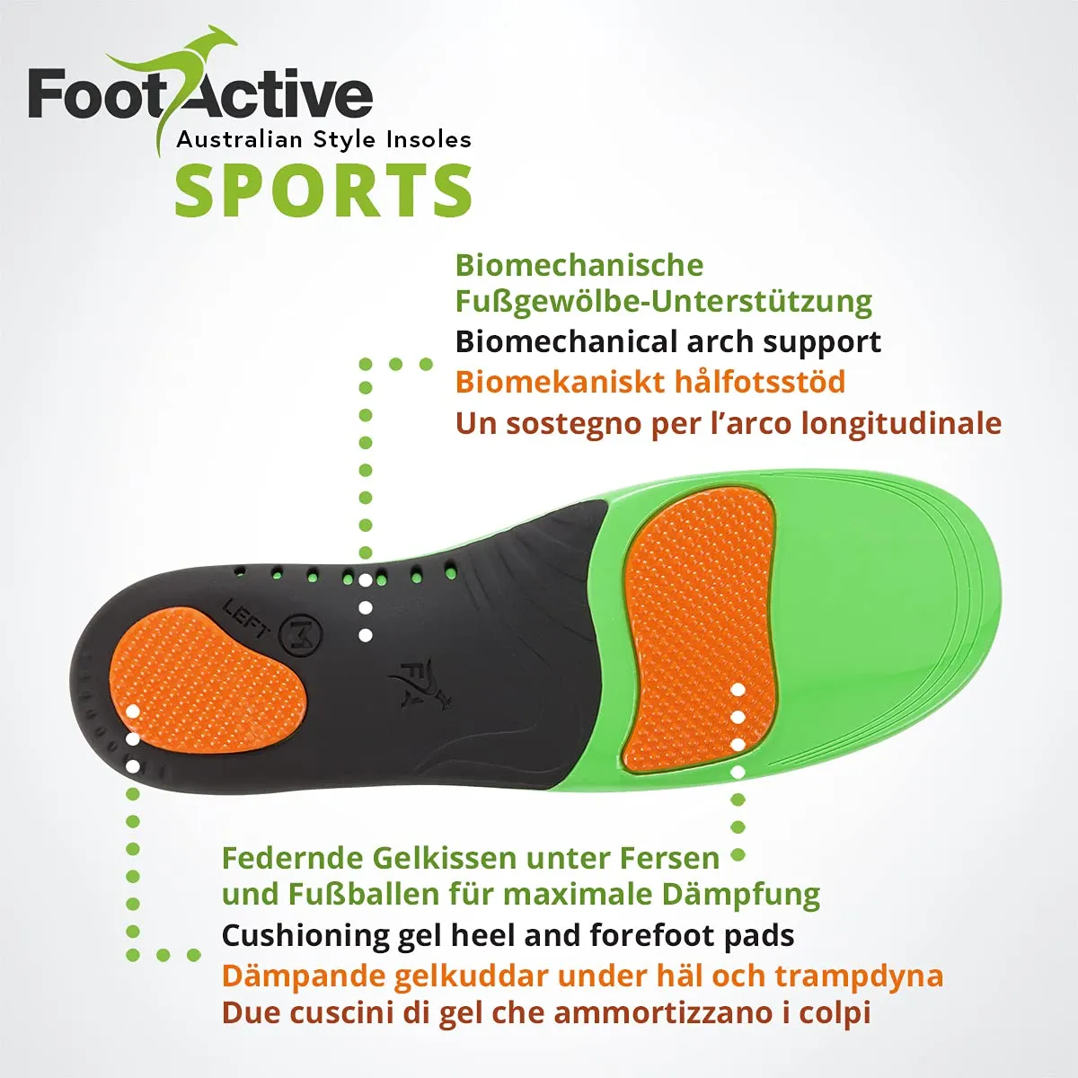 FootActive Sport semelle 42-43 amorti impacts