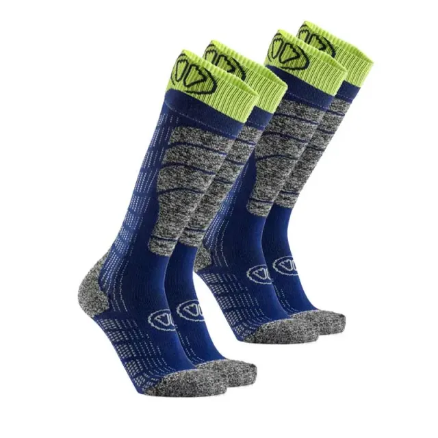 My FIT Ski Comfort chaussettes ski bleu/gris x2 mérinos