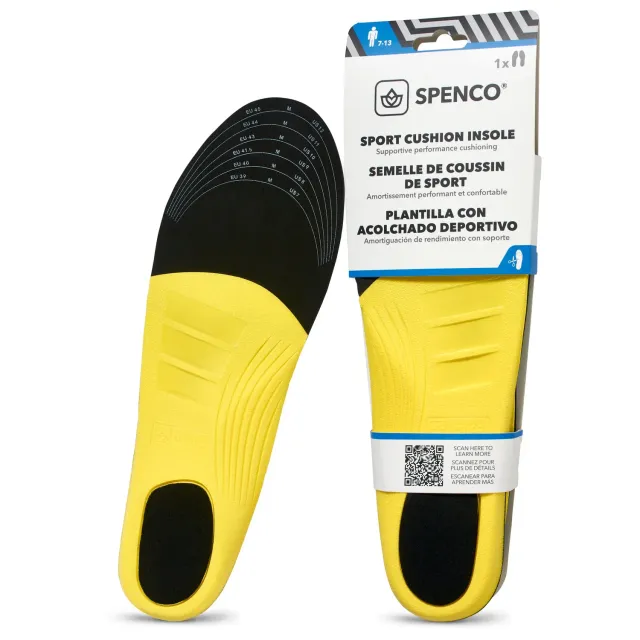 Spenco Sport Cushion semelles sport à découper amorti talon homme 7-13
